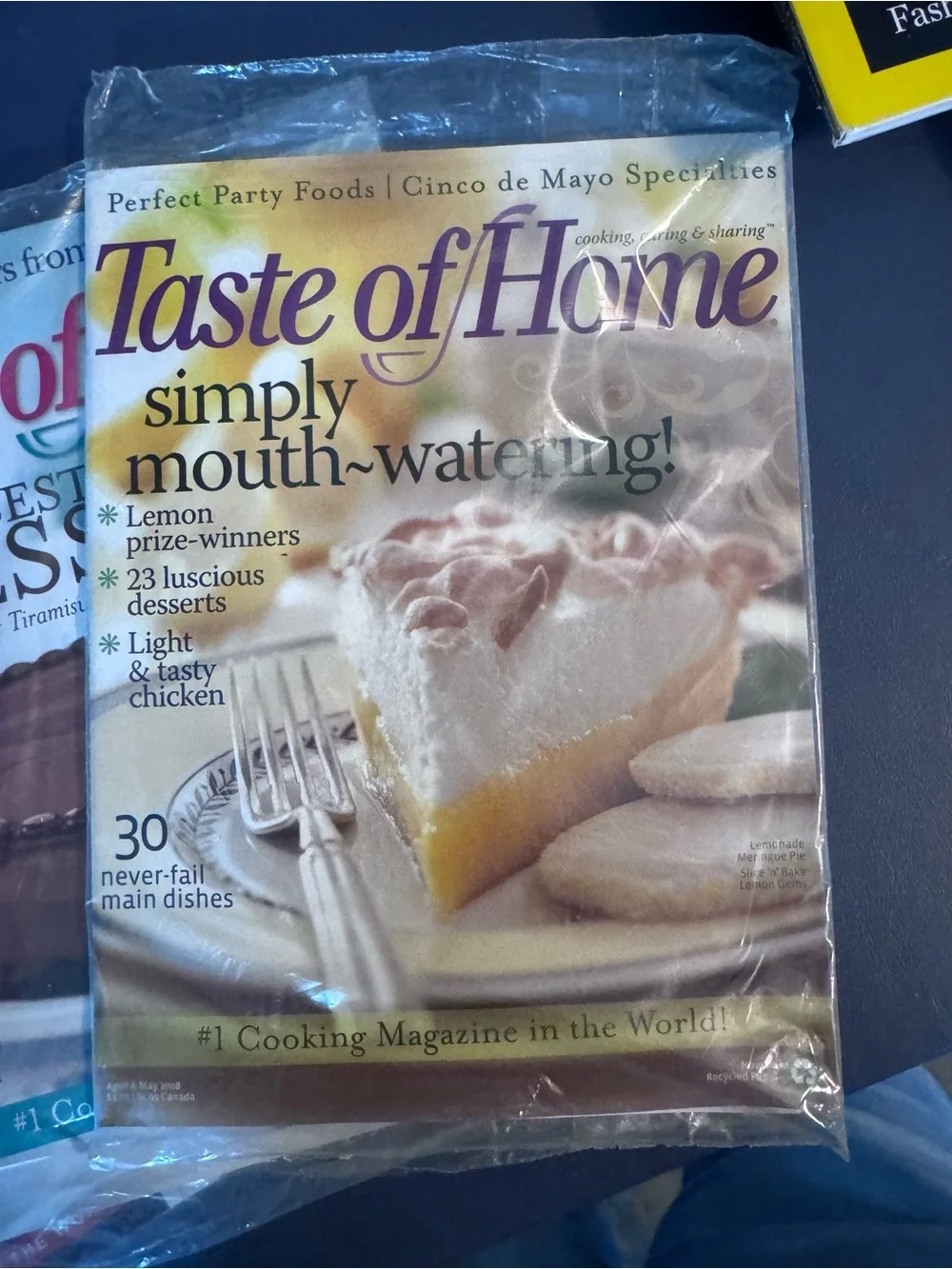 Taste of Home Magazine Lot of 5 Recipe Issues 2007-2010 Dessert Collection